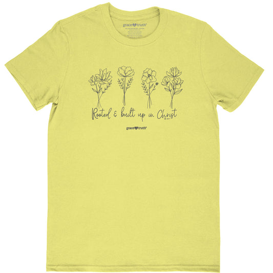 grace & truth Womens T-Shirt Rooted And Built Up